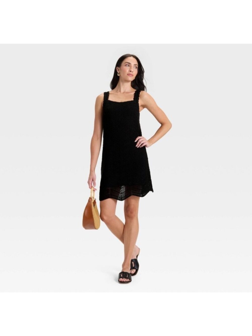 A New Day Women Crochet Mini Shift Dress size XL NWT
